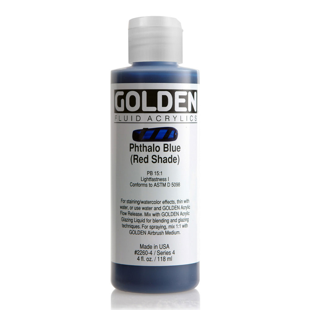Golden Fluid Acrylic 4 oz Phthalo Blue RS