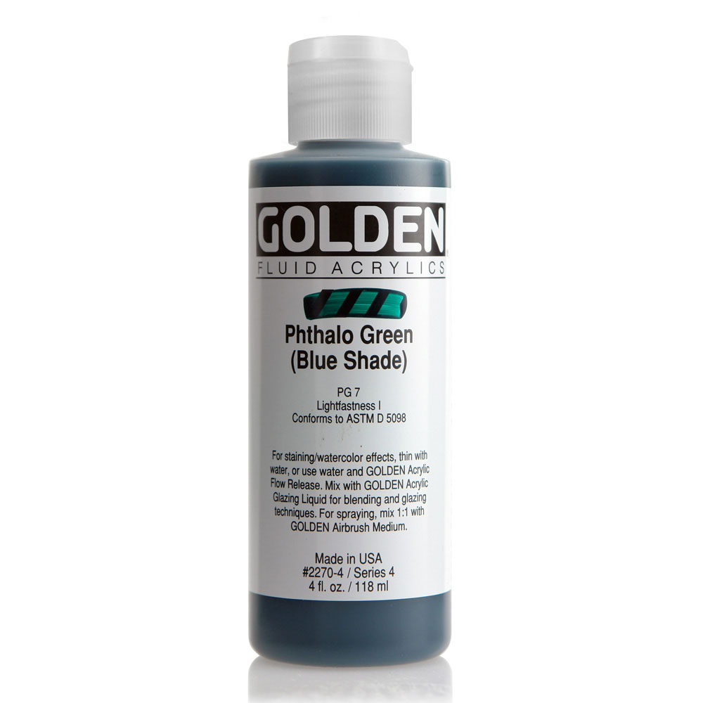 Golden Fluid Acrylic 4 oz Phthalo Green BS