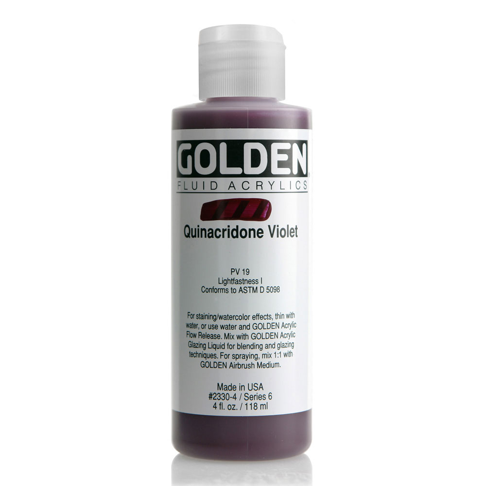 Golden Fluid Acrylic 4 oz Quin Violet