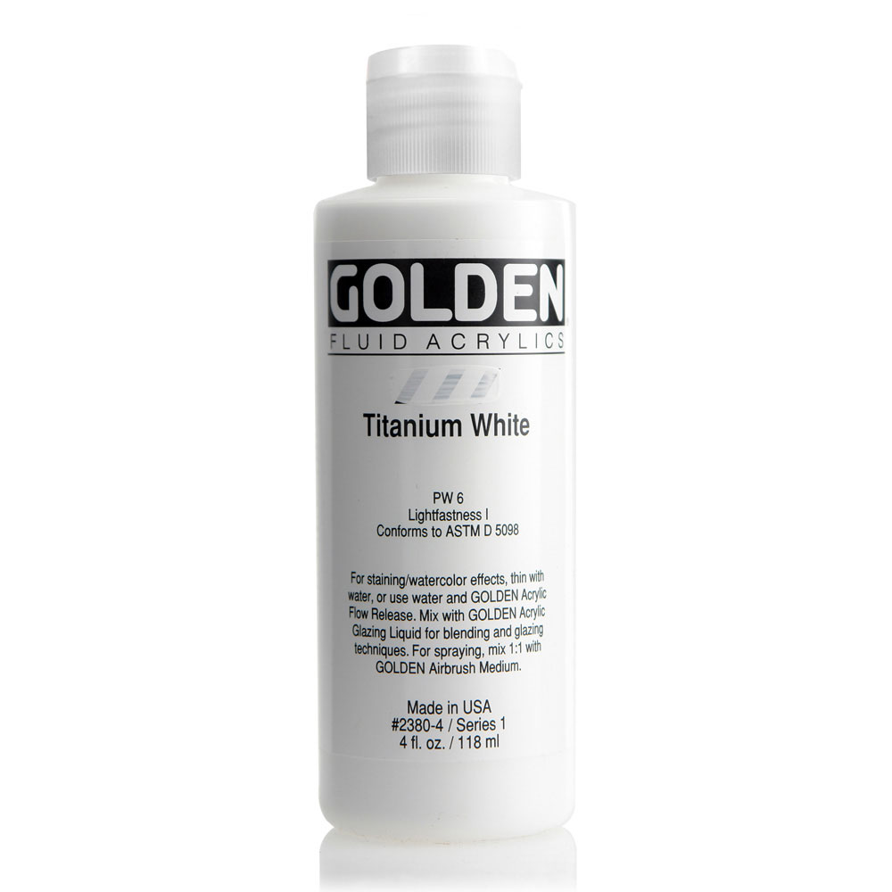 Golden Fluid Acrylic 4 oz Titanium White