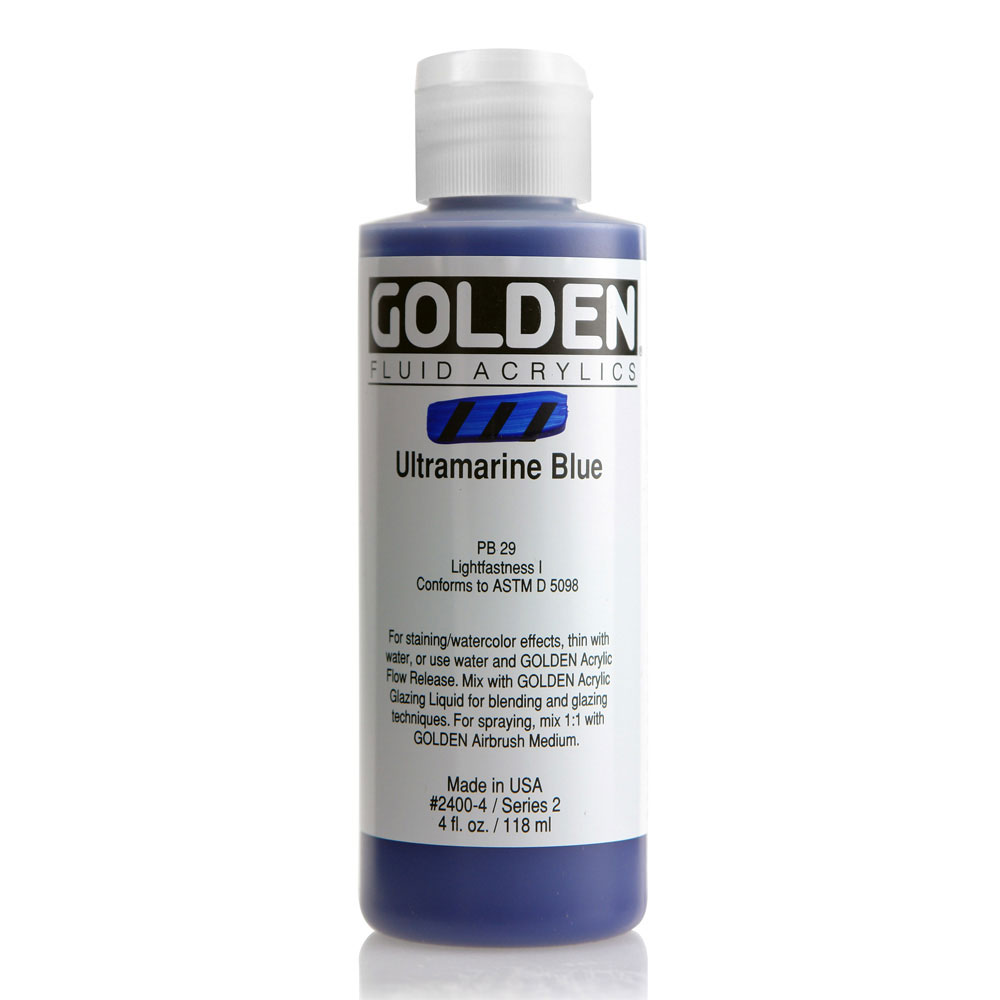 Golden Fluid Acrylic 4 oz Ultramarine Blue