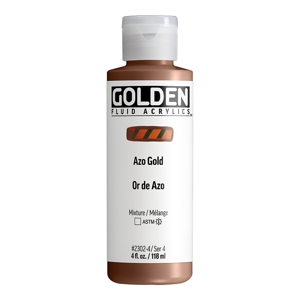 Golden Fluid Acrylic 4 oz Azo Gold