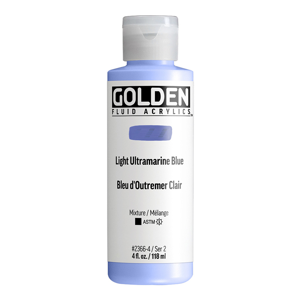Golden Fluid Acrylic 4 oz Lt Ultramarine Blue