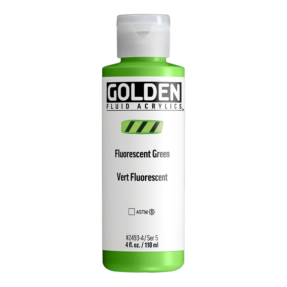 Golden Fluid Acrylic 4 oz Fluorescent Green