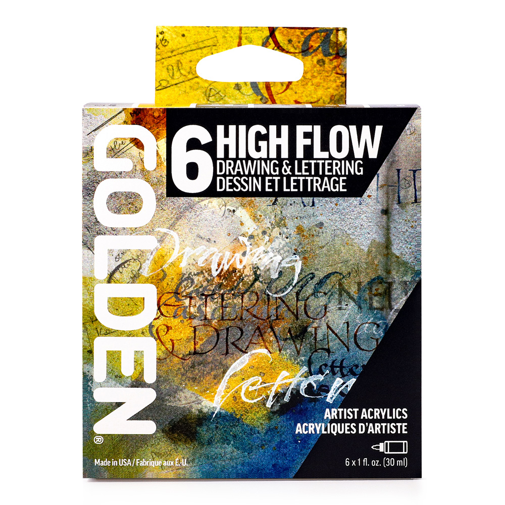 Golden High Flow Drawing & Lettering Set of 6