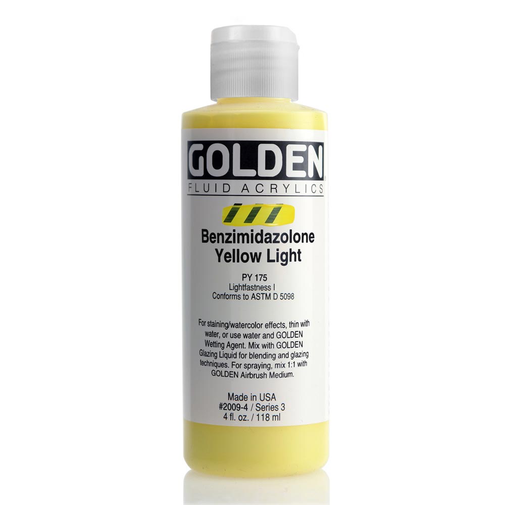 Golden Fluid Acrylic 4 oz Benzimid Yell Lt