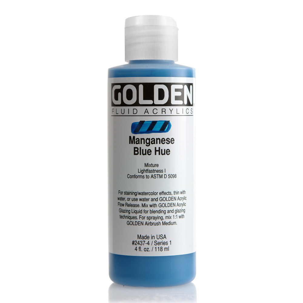 Golden Fluid Acrylic 4 oz Manganese Blue Hue