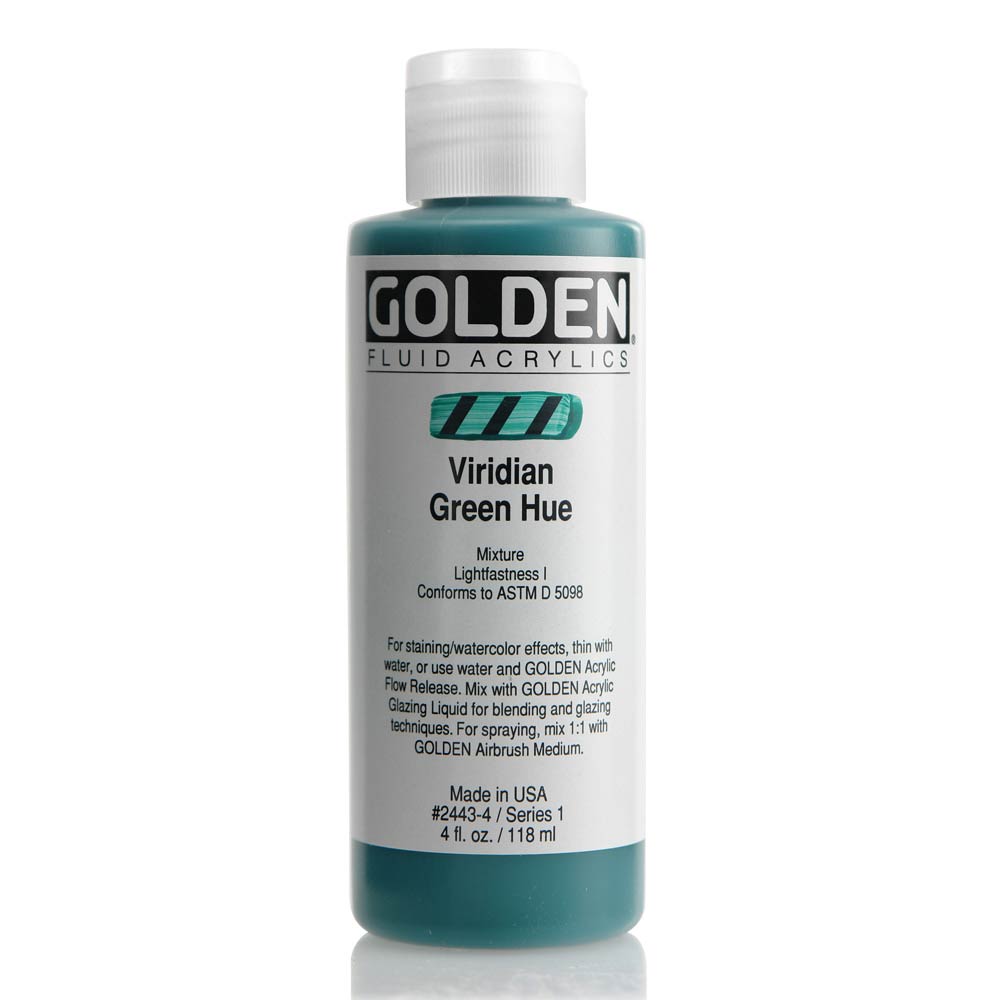 Golden Fluid Acrylic 4 oz Viridian Green