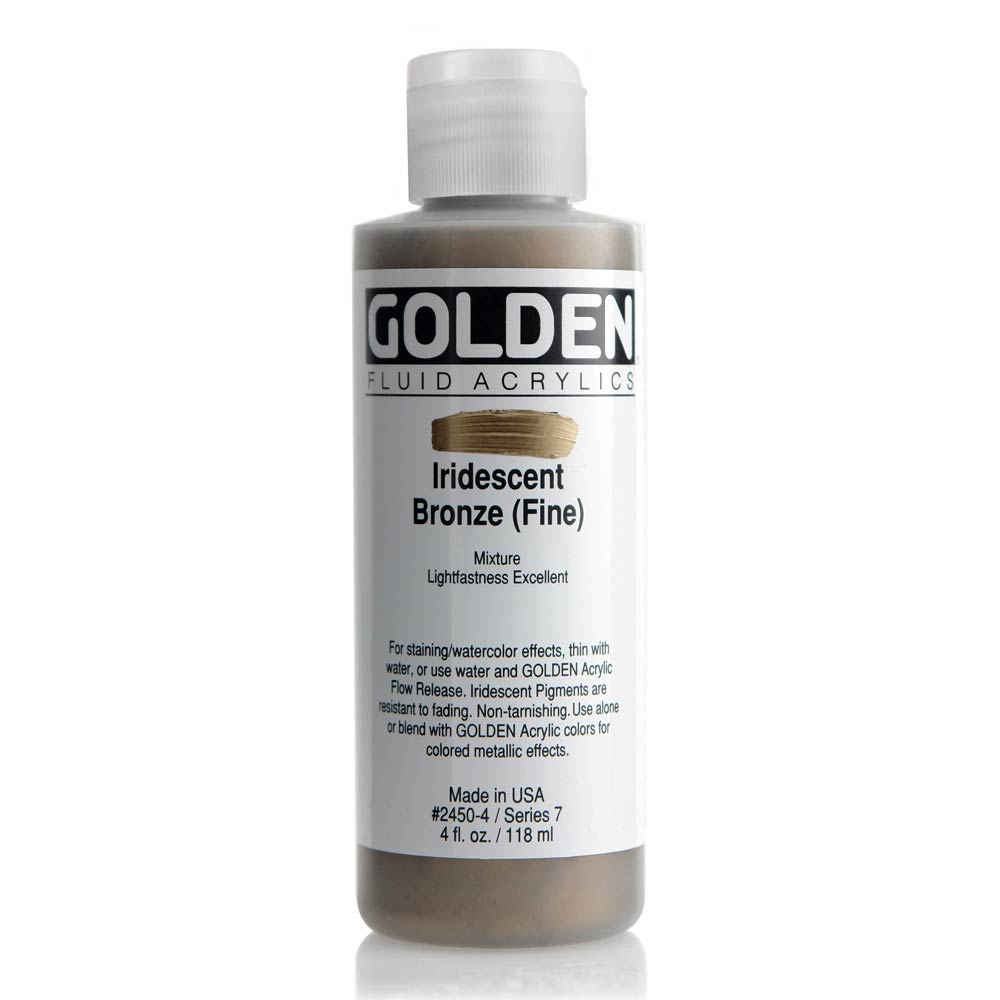 Golden Fluid Acrylic 4 oz Irid Bronze Fine