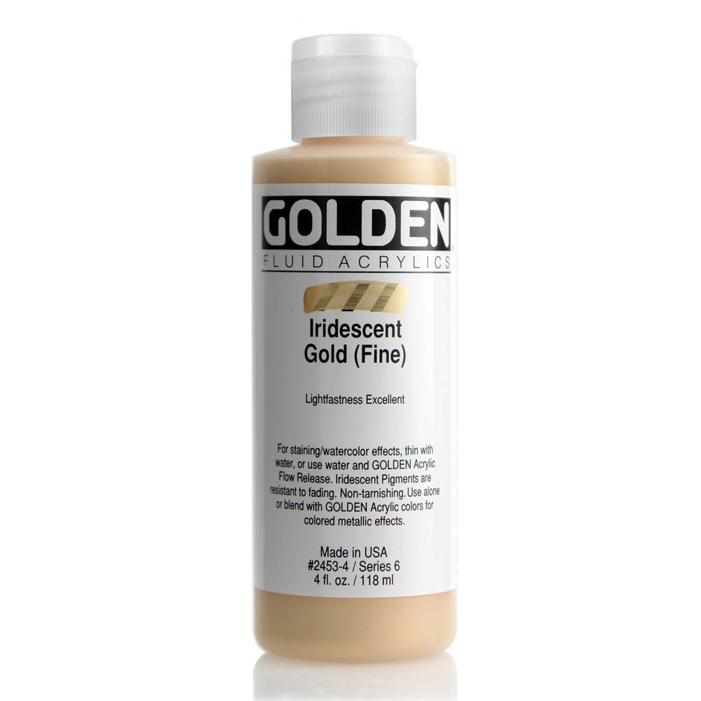 Golden Fluid Acrylic 4 oz Irid Gold Fine