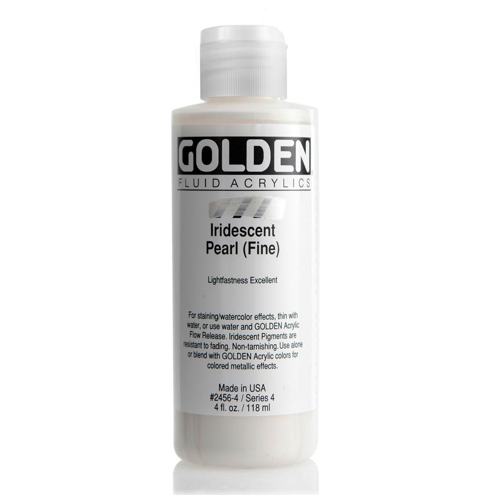 Golden Fluid Acrylic 4 oz Irid Pearl Fine