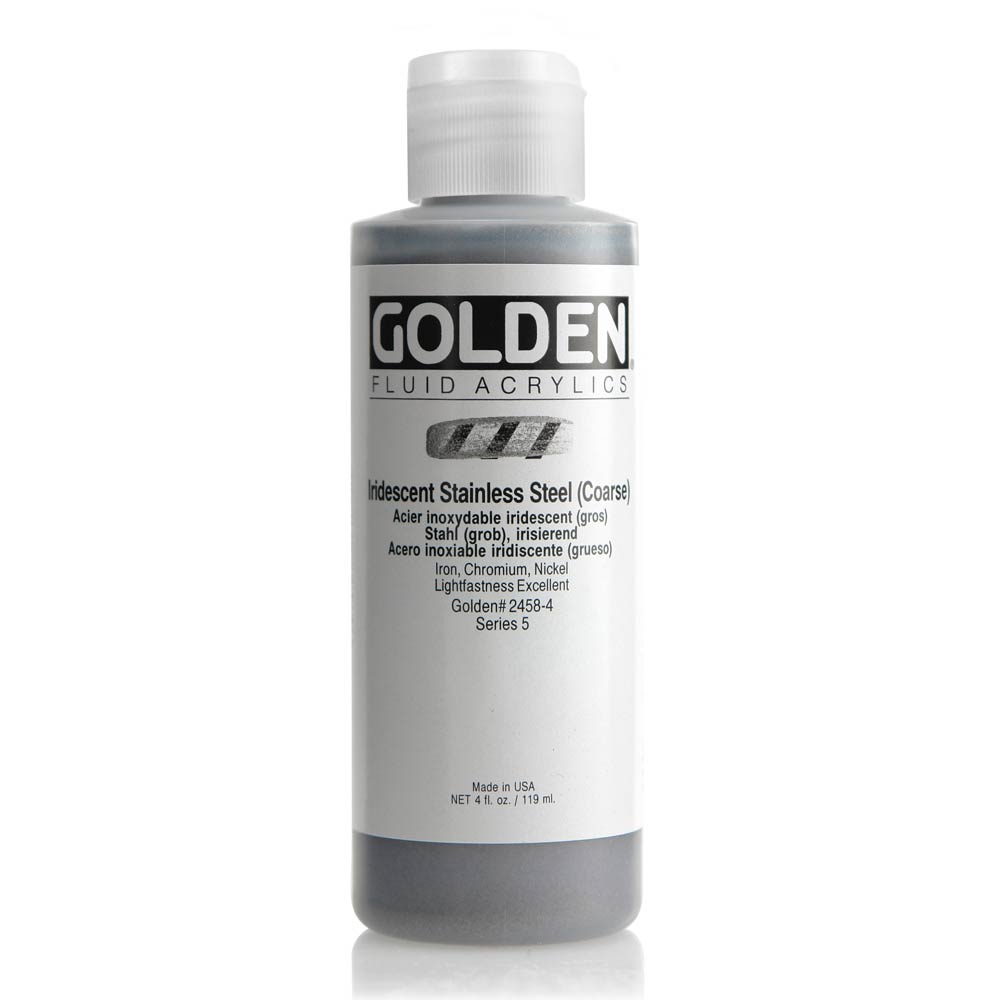 Golden Fluid Acrylic 4 oz Irid Stainless Stl