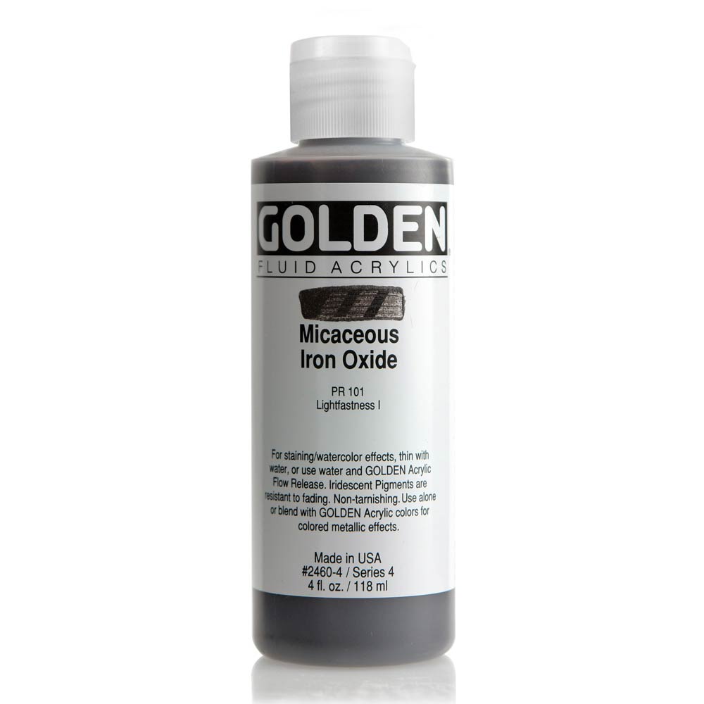 Golden Fluid Acrylic 4 oz Irid Mica Iron Ox