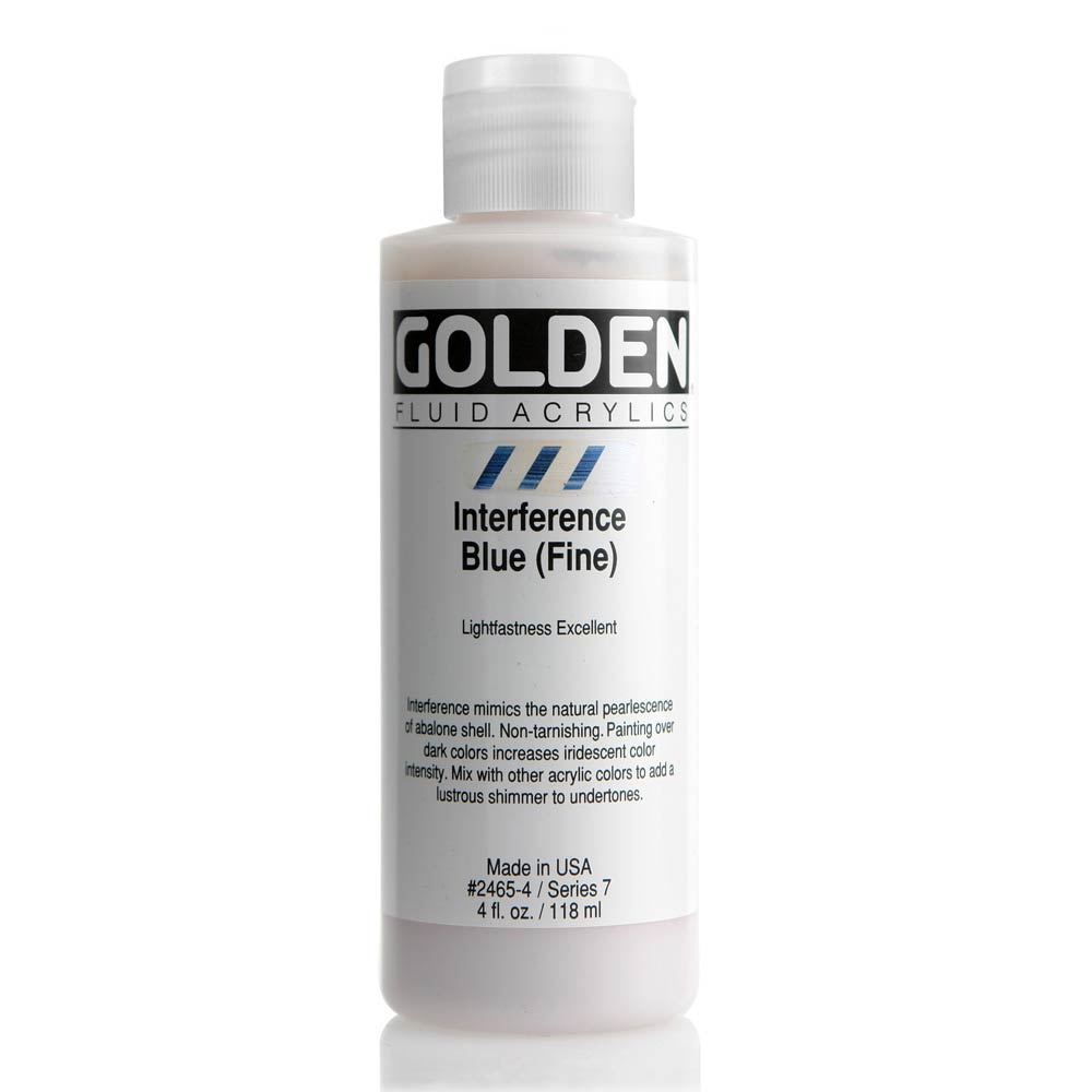 Golden Fluid Acrylic 4 oz Interf Blue Fine