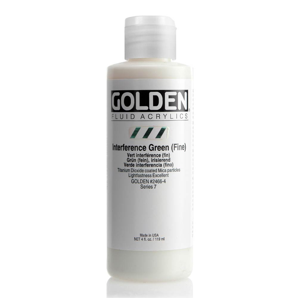 Golden Fluid Acrylic 4 oz Interf Green Fine