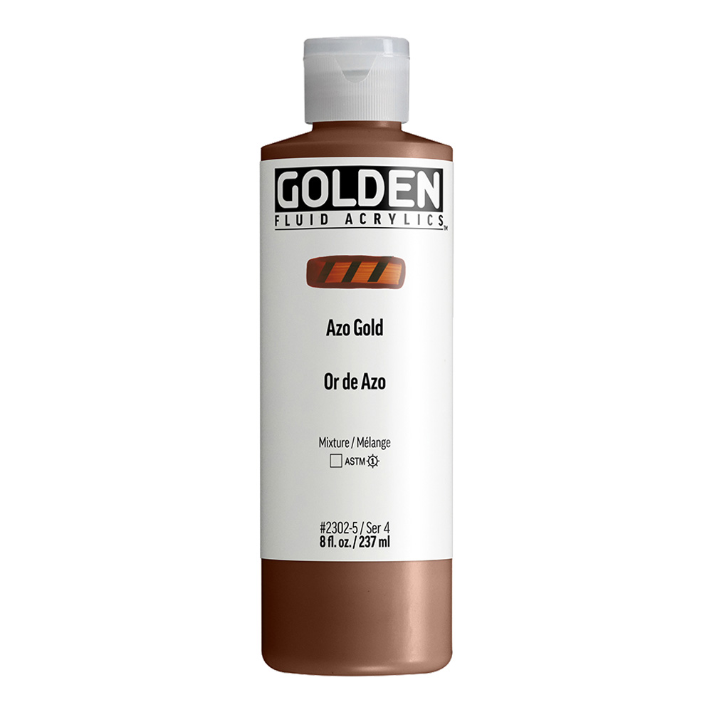 Golden Fluid Acrylic 8 oz Azo Gold