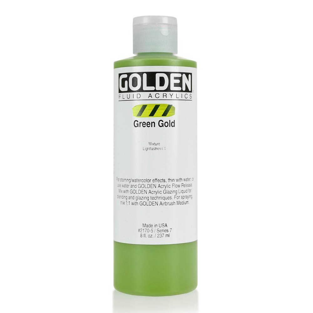 Golden Fluid Acrylic 8 oz Green Gold