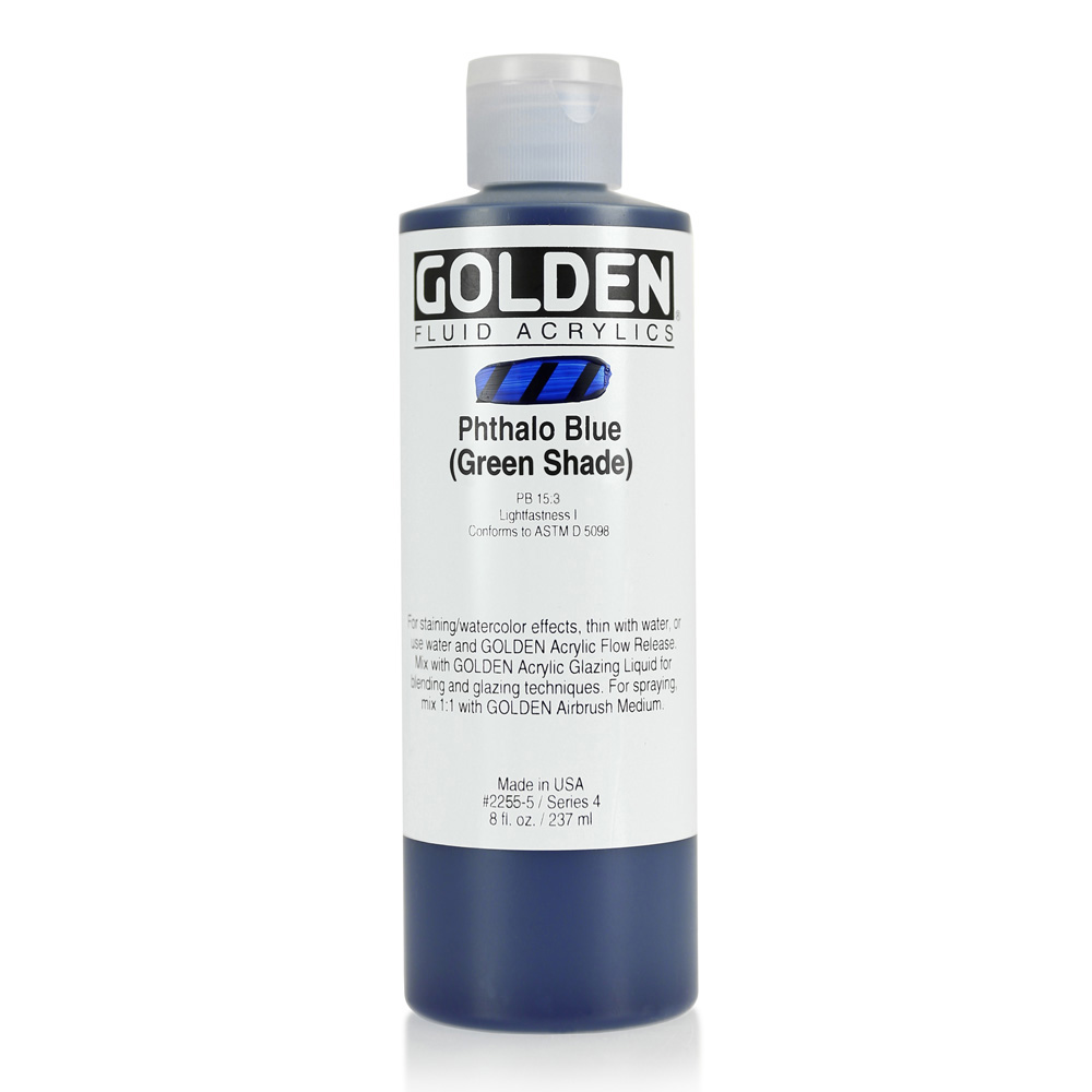 Golden Fluid Acrylic 8 oz Phthalo Blue GS