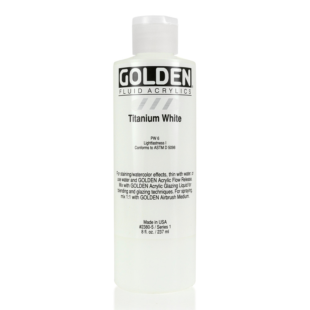 Golden Fluid Acrylic 8 oz Titanium White