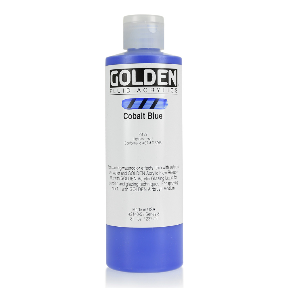 Golden Fluid Acrylic 8 oz Cobalt Blue