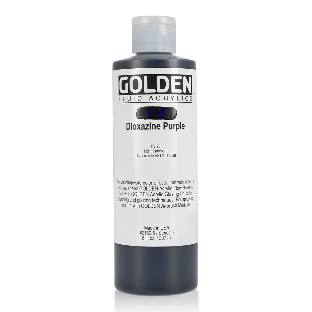 Golden Fluid Acrylic 8 oz Dioxazine Purple