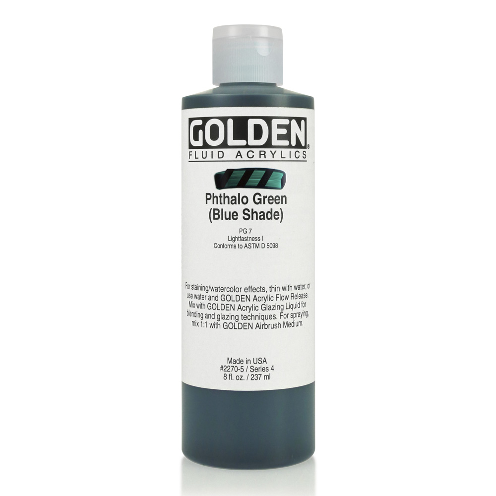 Golden Fluid Acrylic 8 oz Phthalo Green BS