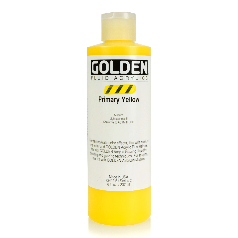 Golden Fluid Acrylic 8 oz Primary Yellow