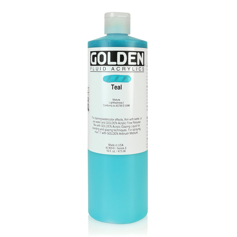Golden Fluid Acrylic 16 oz Teal