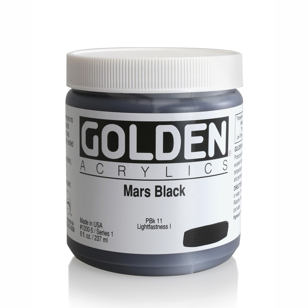 Golden Acrylic 8 oz Mars Black