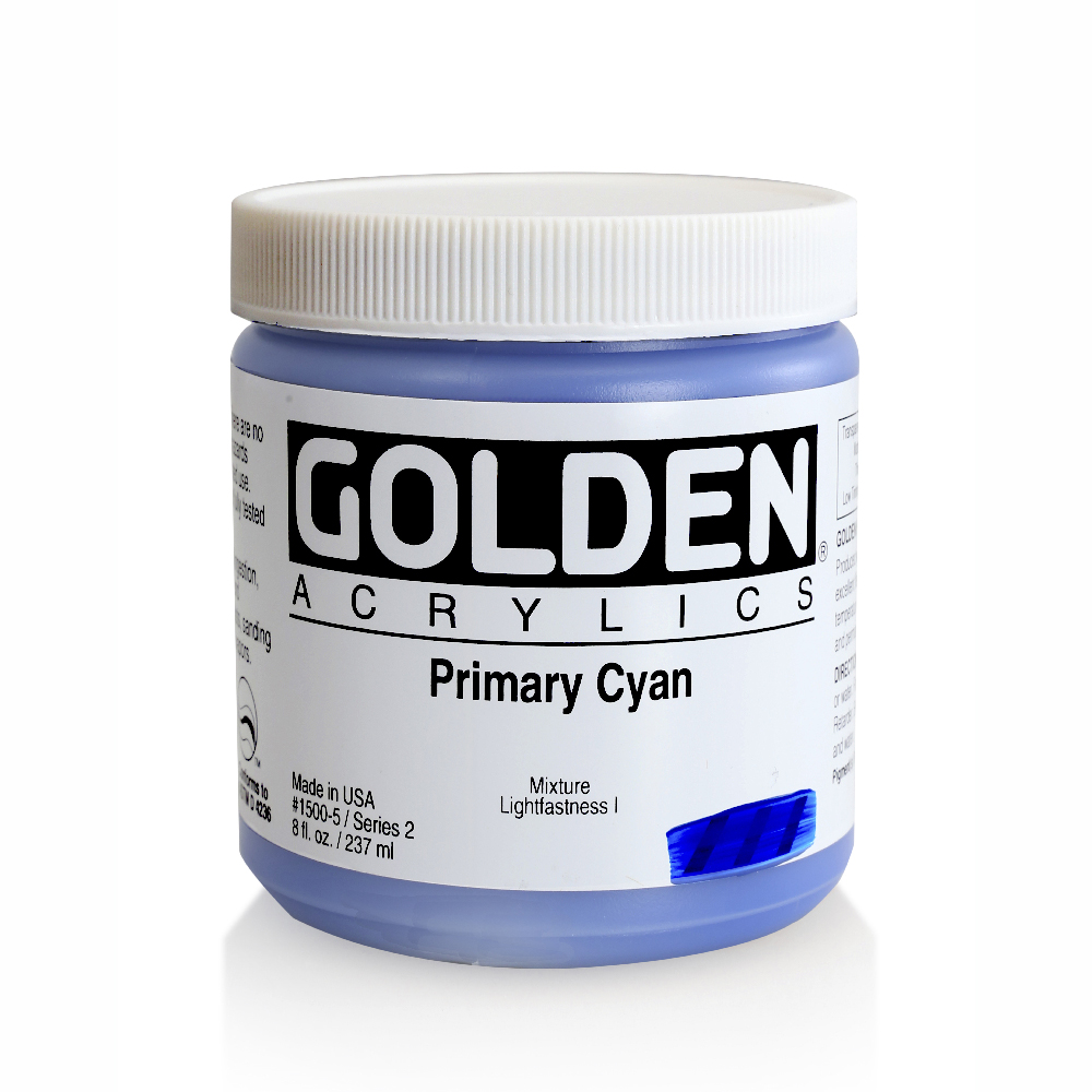 Golden Acrylic 8 oz Primary Cyan