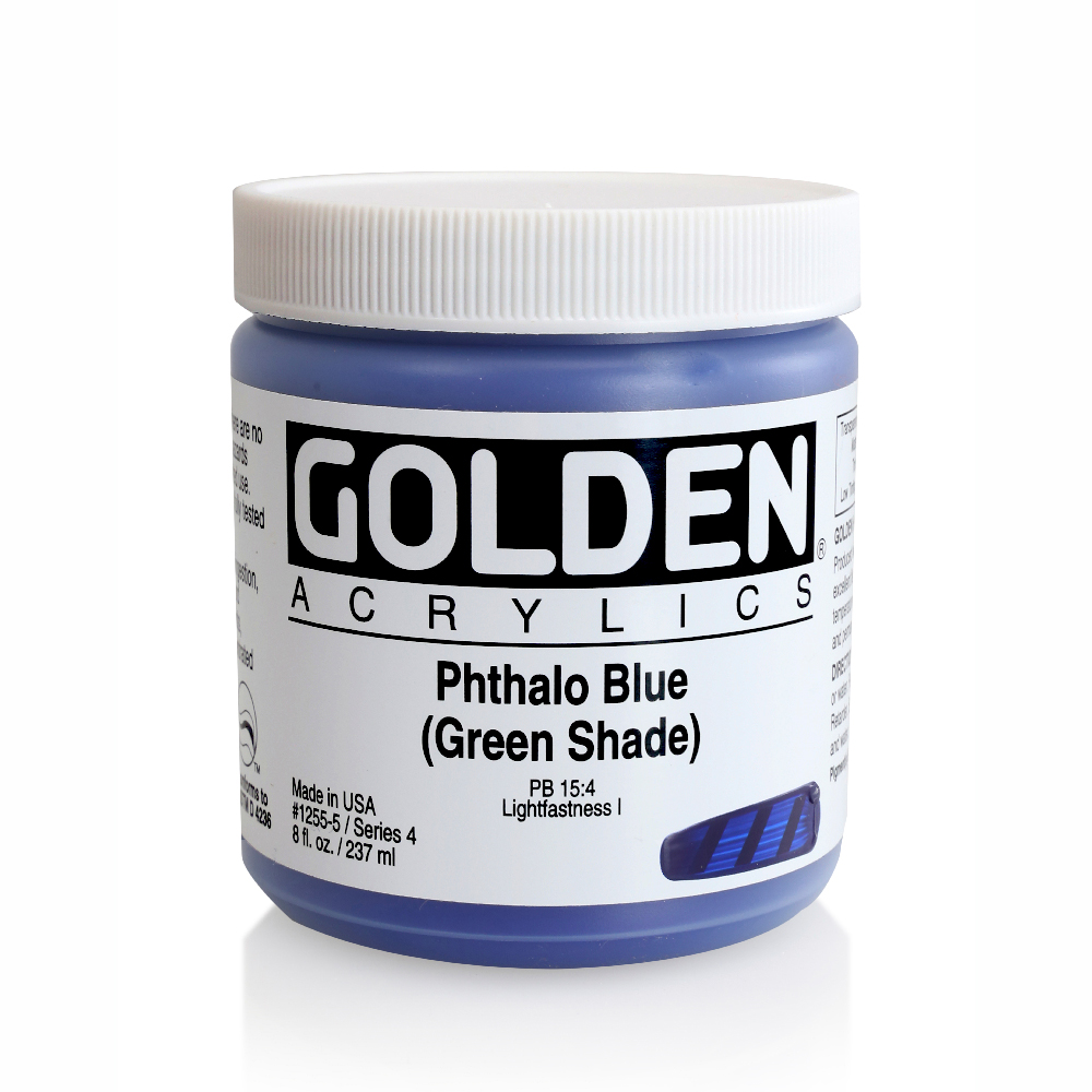 Golden Acrylic 8 oz Phthalo Blue/Green Shade