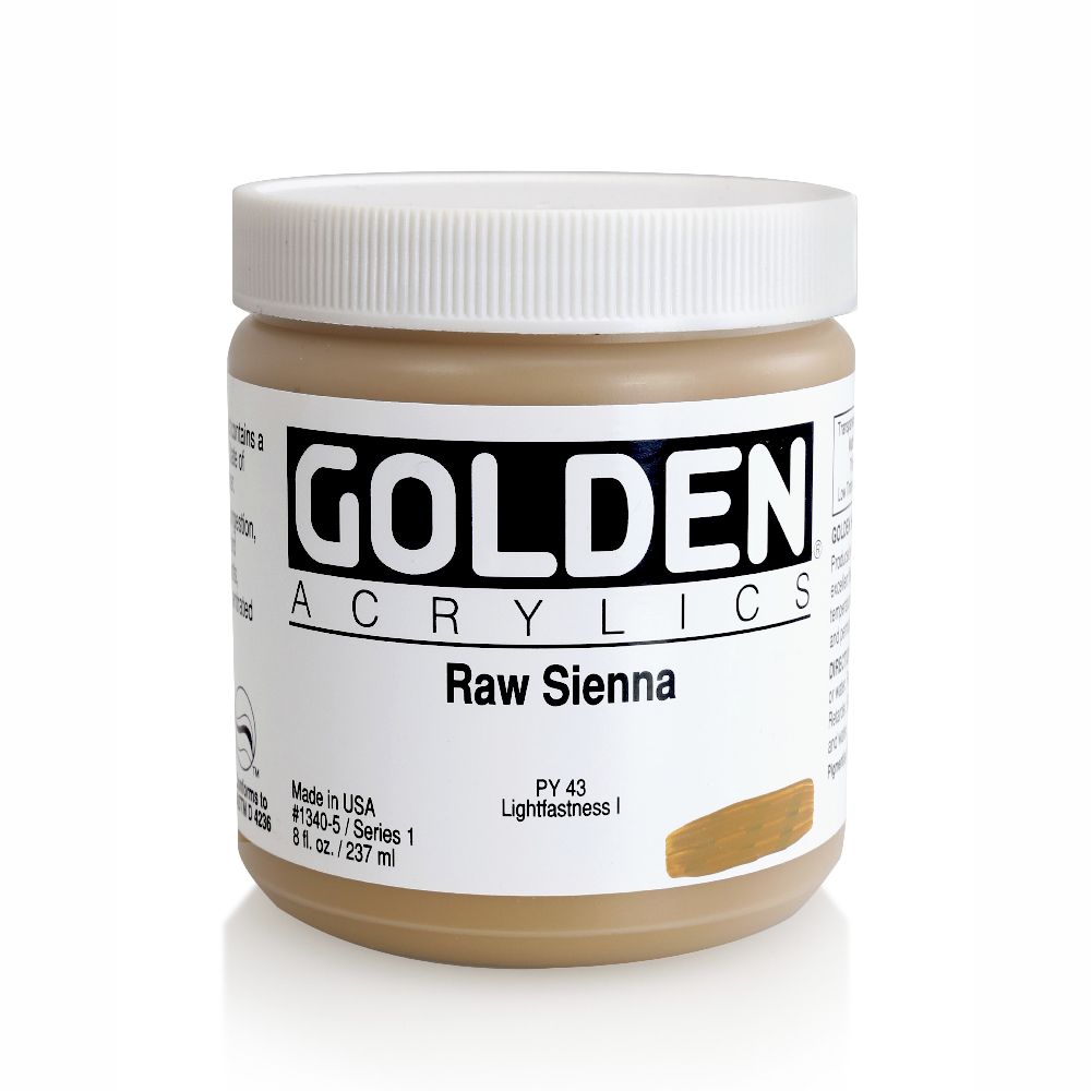 Golden Acrylic 8 oz Raw Sienna