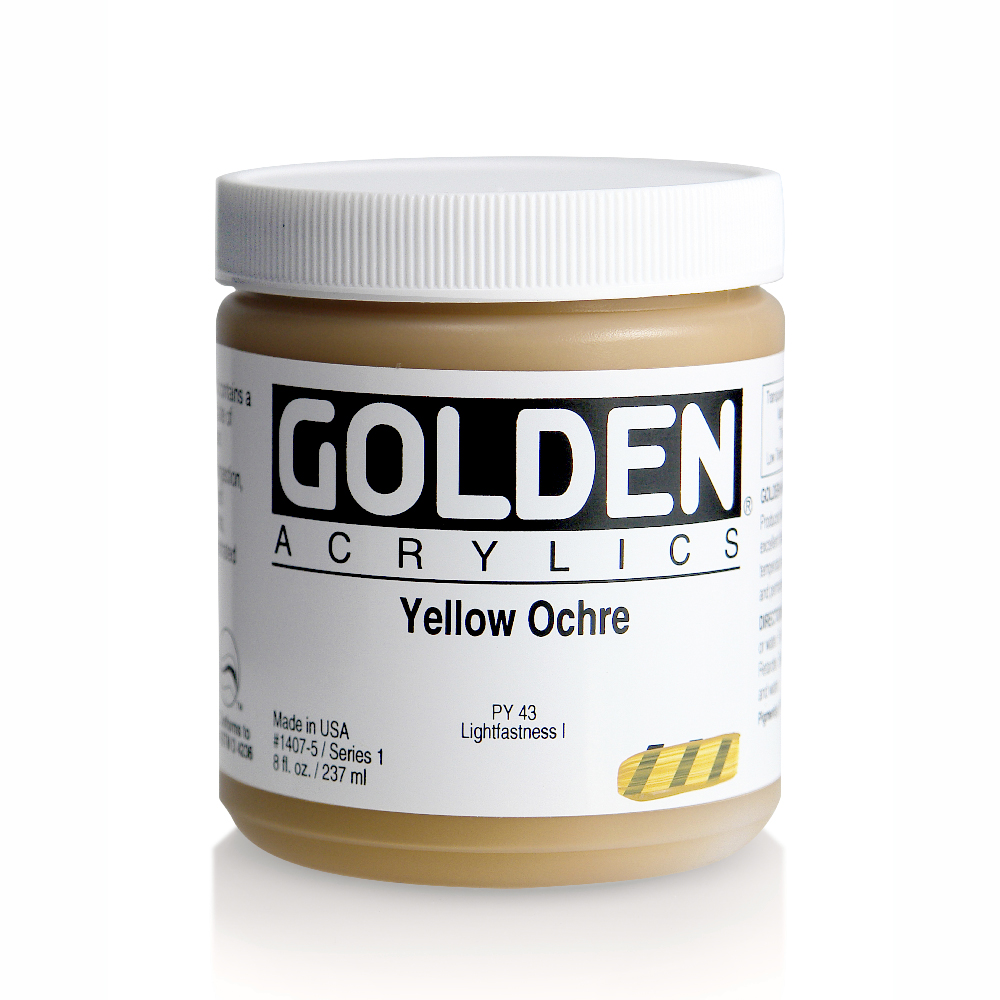 Golden Acrylic 8 oz Yellow Ochre
