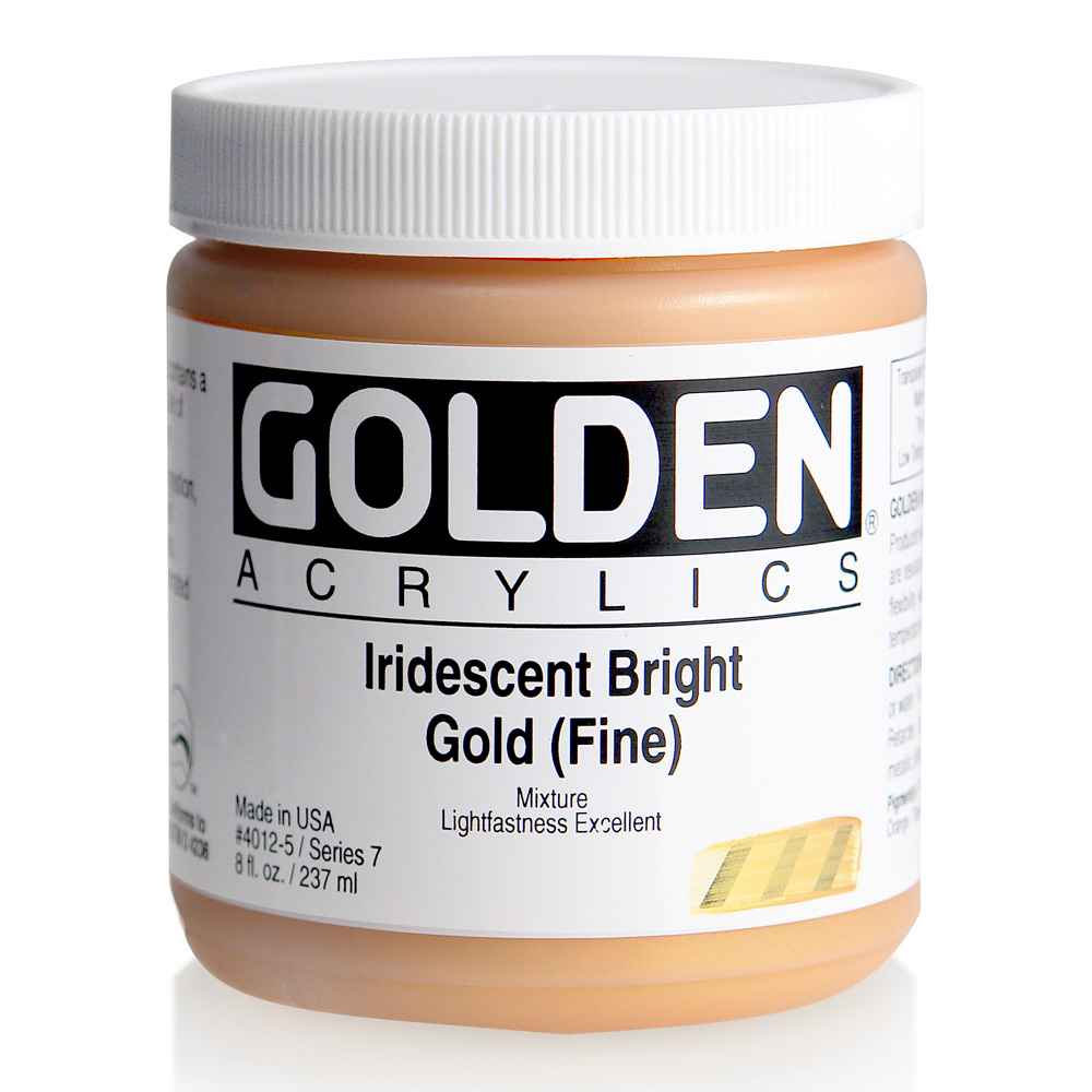 Golden Acrylic 8 oz Iridescent Bright Gold