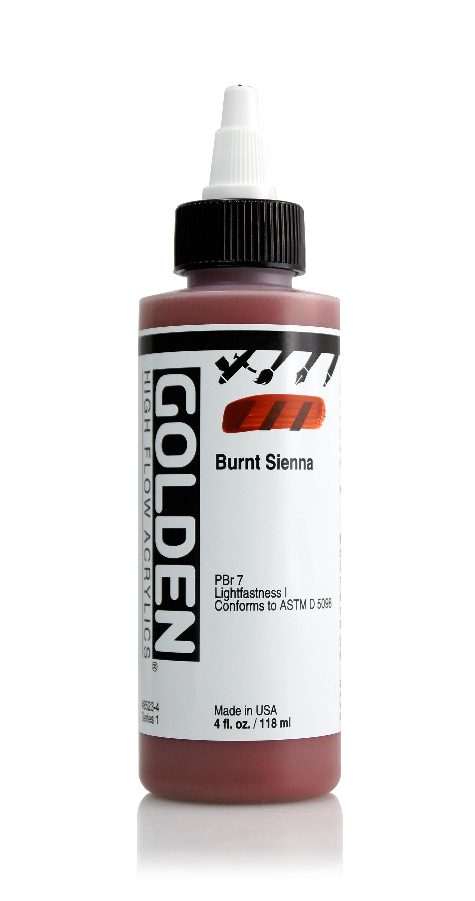 Golden High Flow 4 oz Burnt Sienna