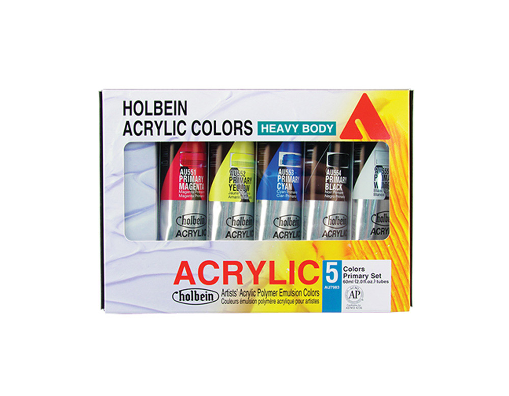 Holbein HB Artist Acrylic Primary Set/5 60 ml