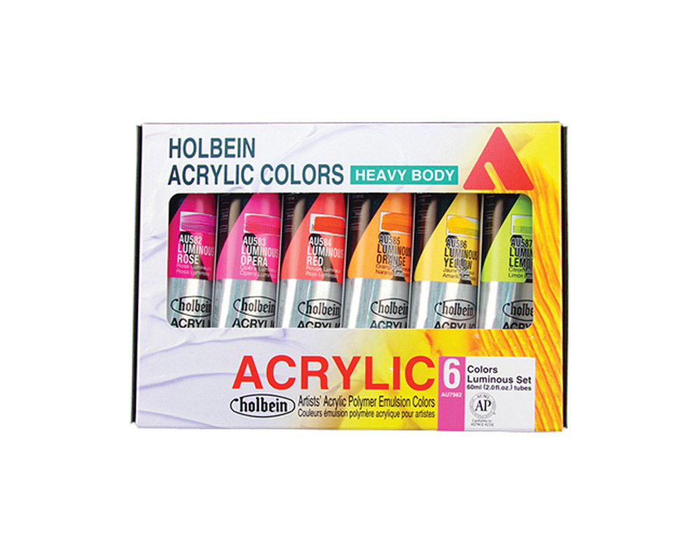 Holbein HB Artist Acrylic Luminous Set/6 60 m