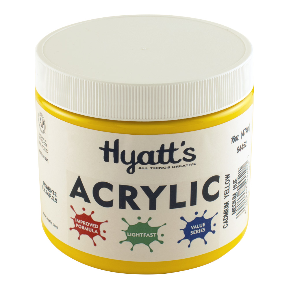 Hyatt's Acrylic 16 oz Cad Yellow Med