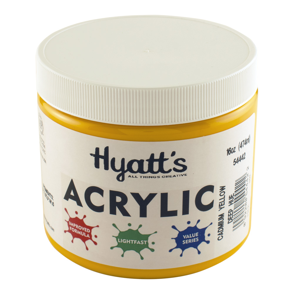 Hyatt's Acrylic 16 oz Cadmium Yellow Deep