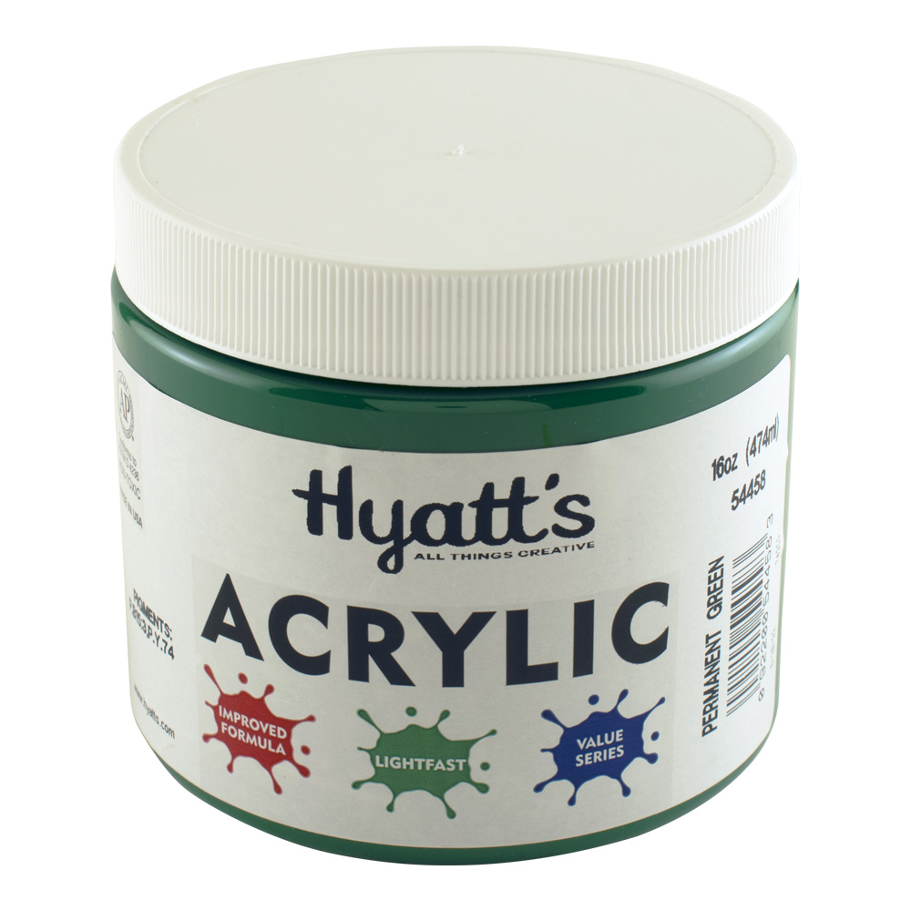 Hyatt's Acrylic 16 oz Permanent Green