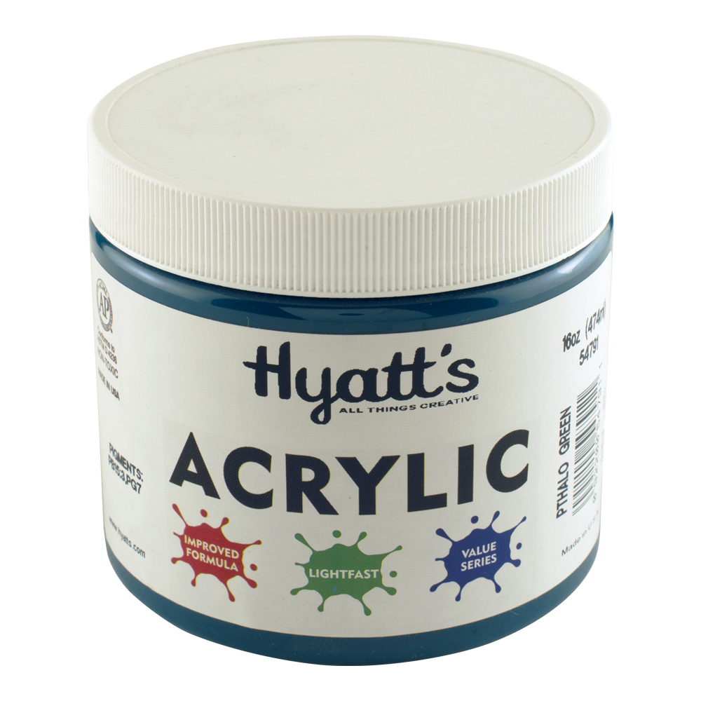 Hyatt's Acrylic 16 oz Pthalo Green