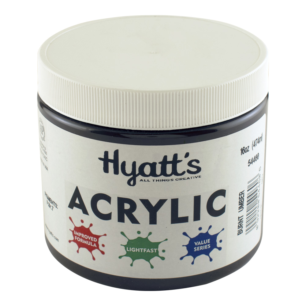 Hyatt's Acrylic 16 oz Burnt Umber