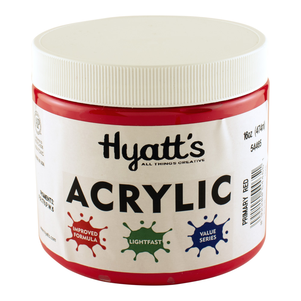 Hyatt's Acrylic 16 oz Primary Red