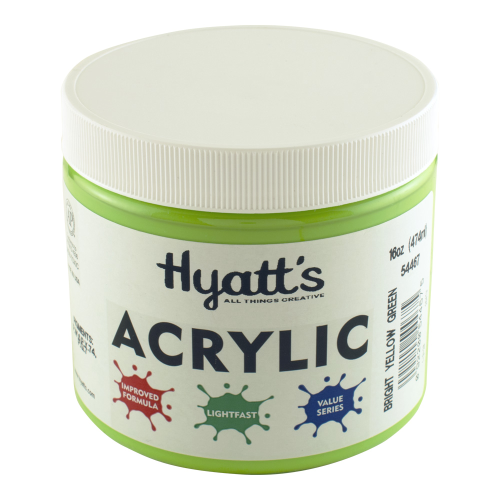 Hyatt's Acrylic 16 oz Bright Yellow Green