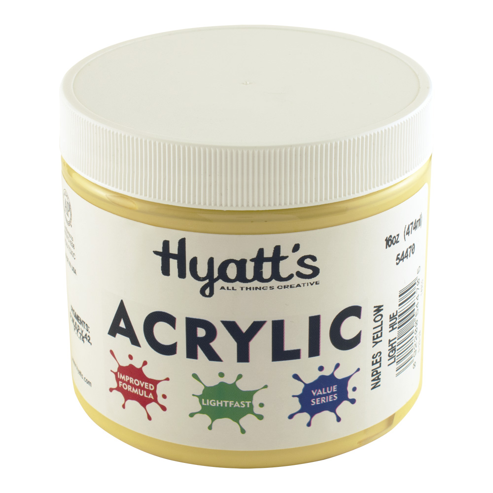 Hyatt's Acrylic 16 oz Naples Yellow Light