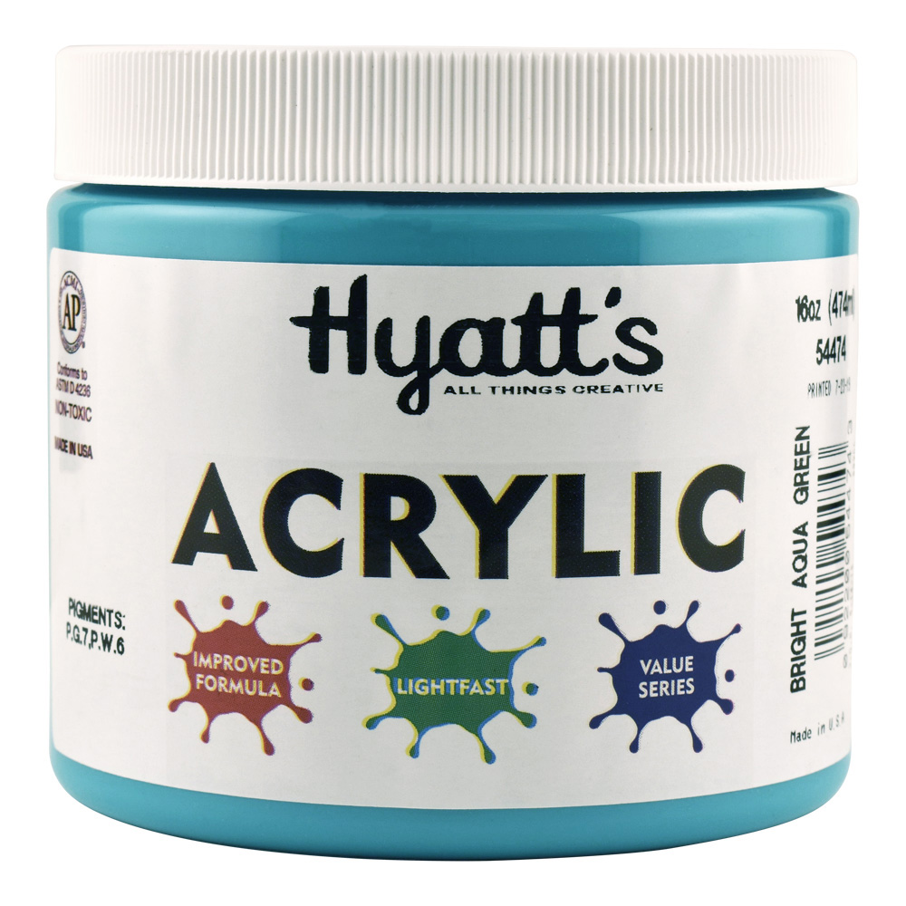 Hyatt's Acrylic 16 oz Bright Aqua Green