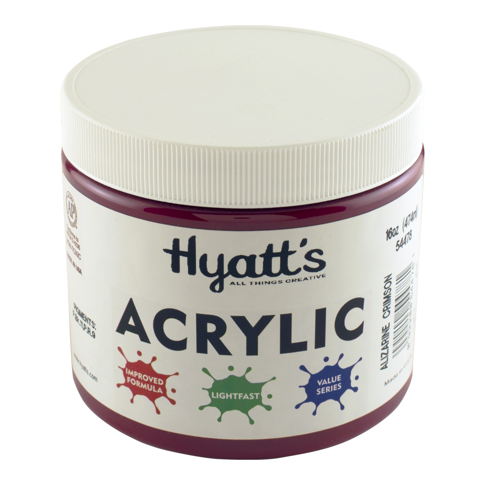 Hyatt's Acrylic 16 oz Alizarine Crimson