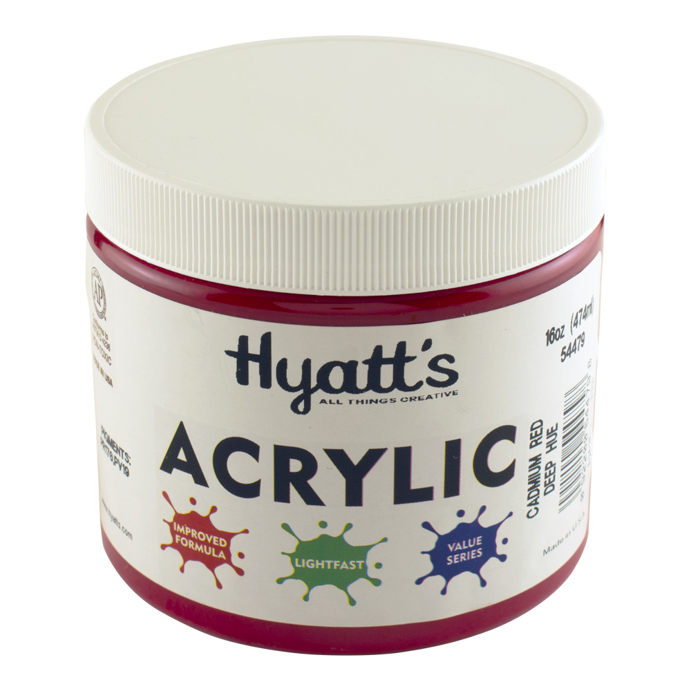 Hyatt's Acrylic 16 oz Cadmium Red Deep