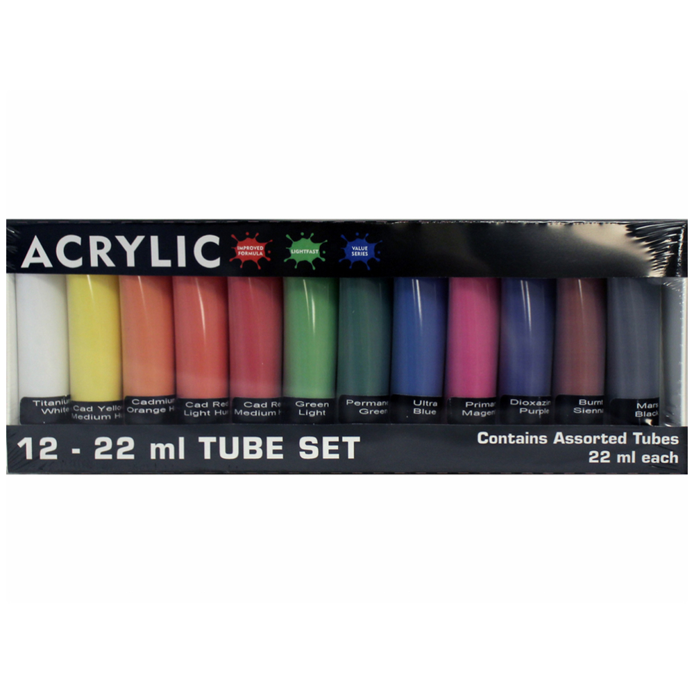 Hyatt's Acrylic 12 Tube 22 ml Set