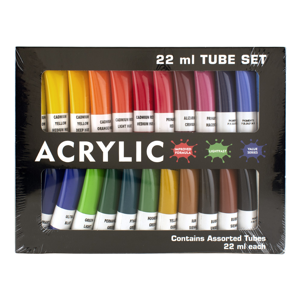 Hyatt's Acrylic 24 Tube 22 ml Set